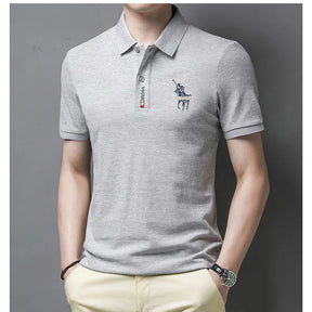 Original Korean Embroidered Polo Shirt (You Get The Minimalist Watch as a Gift)