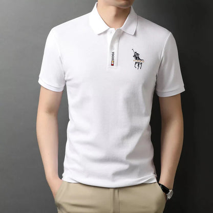 Original Korean Embroidered Polo Shirt (You Get The Minimalist Watch as a Gift)