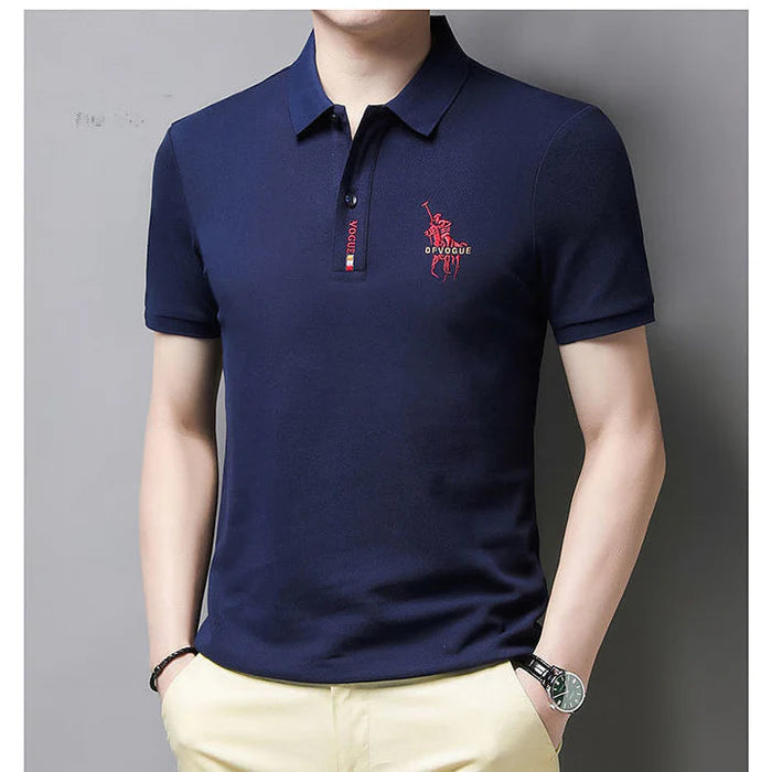 Original Korean Embroidered Polo Shirt (You Get The Minimalist Watch as a Gift)