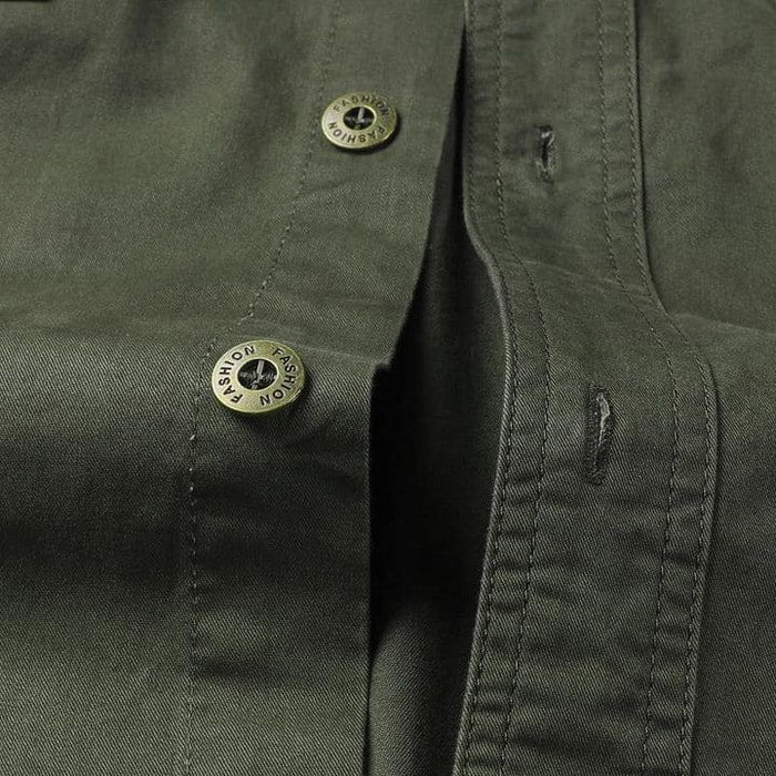 Military Style Long Sleeve Shirt With Pockets, Buttons and Unique Original Design - John Karlo UK