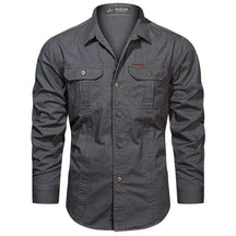 Military Style Long Sleeve Shirt With Pockets, Buttons and Unique Original Design - John Karlo UK