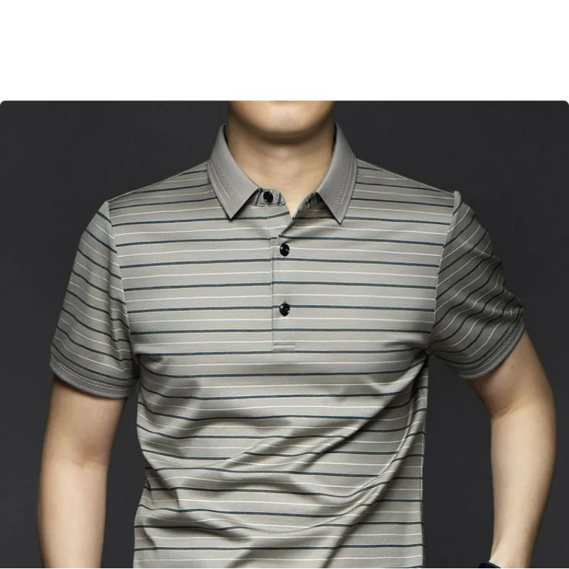 Men's Striped Polo Shirt