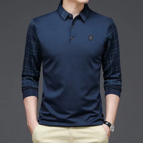 Religari Long Sleeve Polo Shirt with Unique Design on Sleeves and Original Collar - John Karlo UK