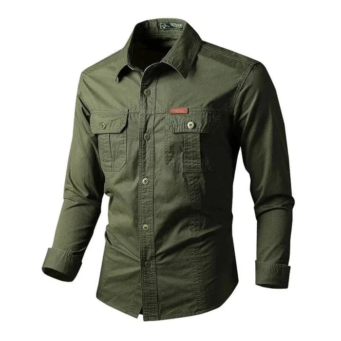 Military style dress shirt hot sale