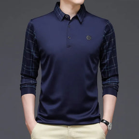 Religari Long Sleeve Polo Shirt with Unique Design on Sleeves and Original Collar - John Karlo UK